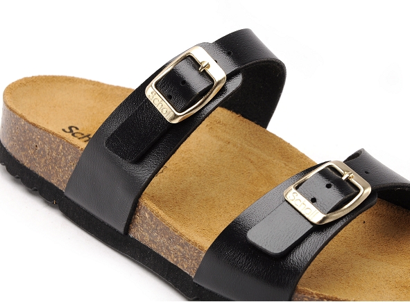 Scholl mules et sabots plats femme clea 31559 noir