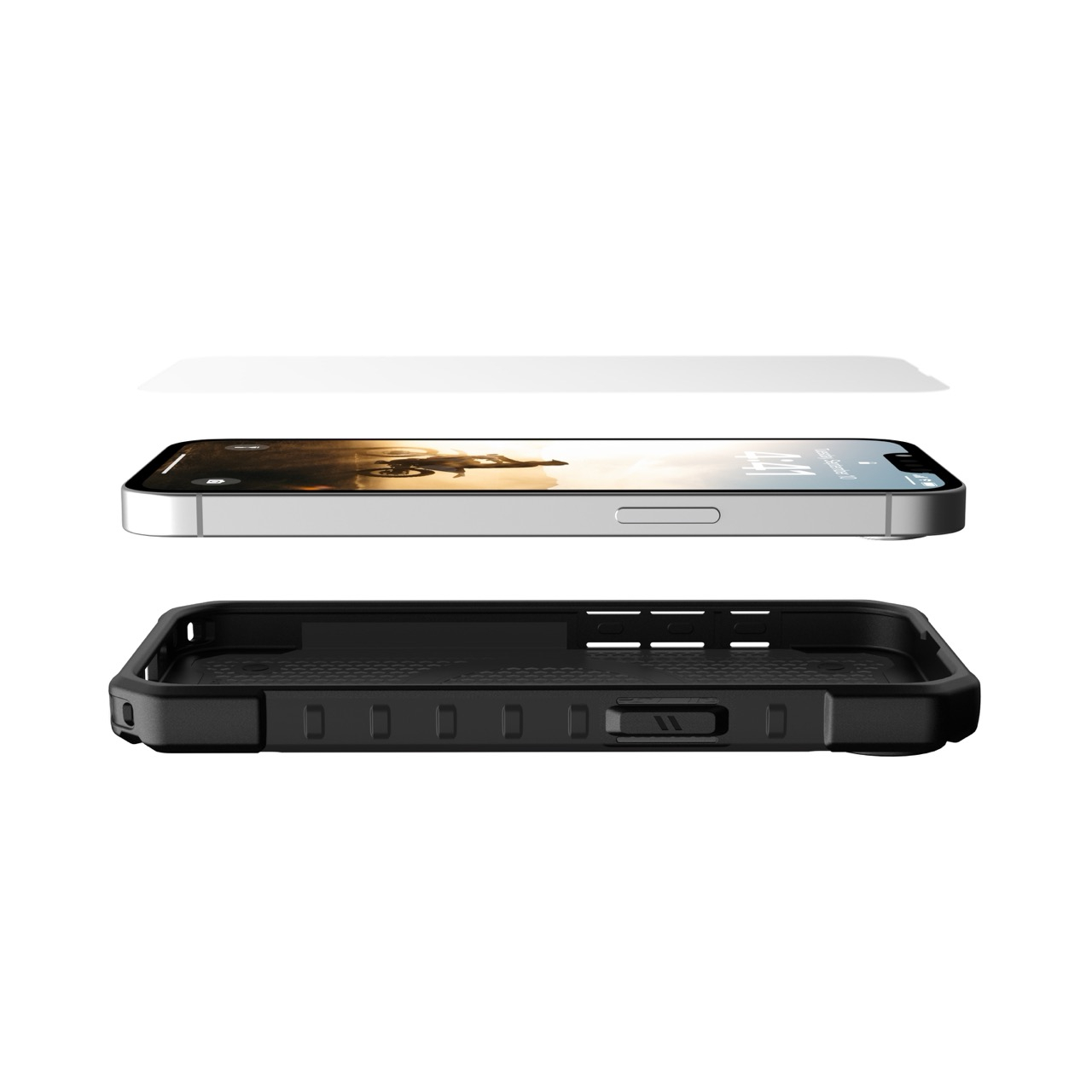 iPhone 16e Shield Plus Antibakterielles Panzer Glas Case Friendly   Montagerahmen (14437311NA)