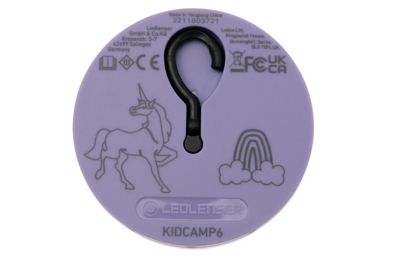Ledlenser KIDCAMP6 Purple, campinglamp voor kinderen, 60 lumen