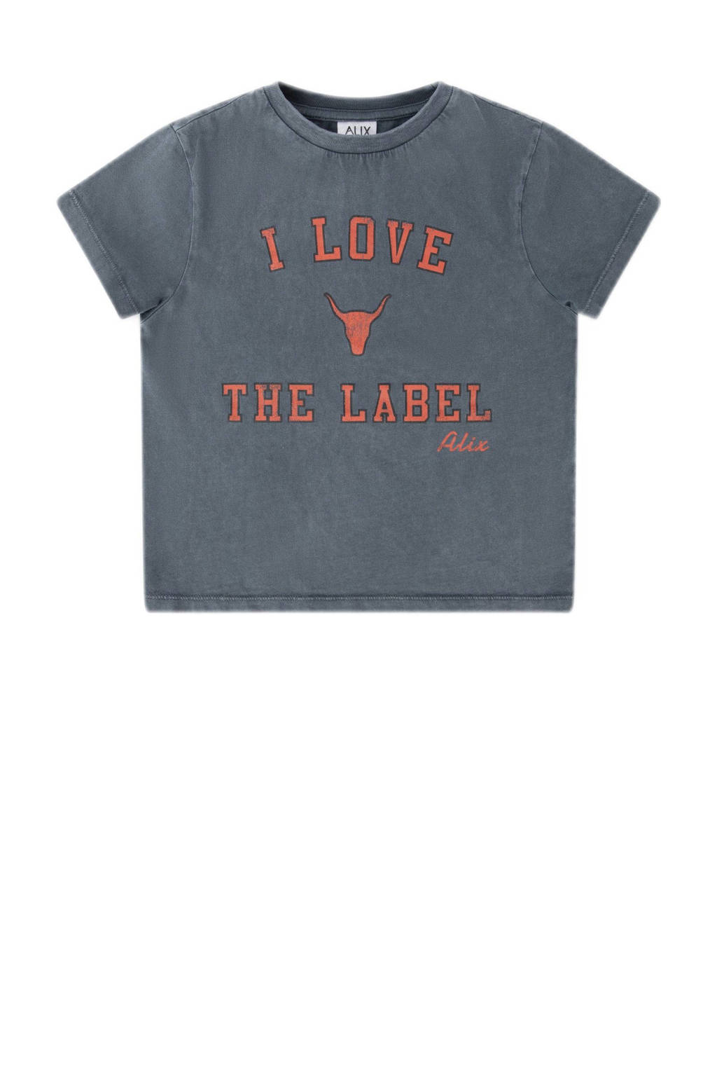 Alix the Label T-shirt met logo zwart