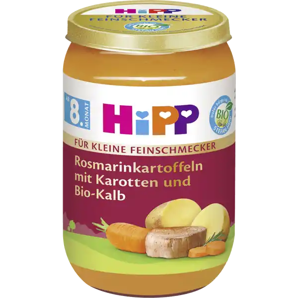 Bio Rosmarinkartoffeln mt Karotten & Bio-Kalb