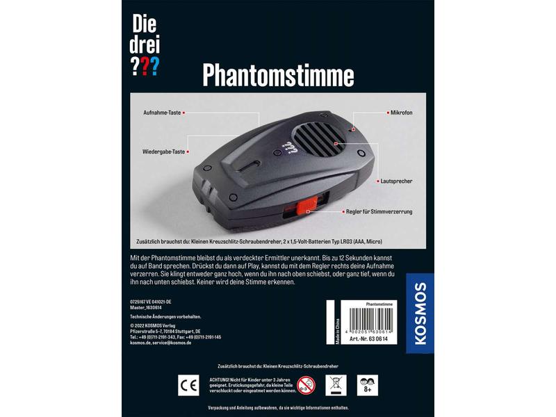 Kosmos Detektivausrüstung Die drei??? Phantomstimme Stimmenverzerrer für spannende Detektiv-Rollenspiele