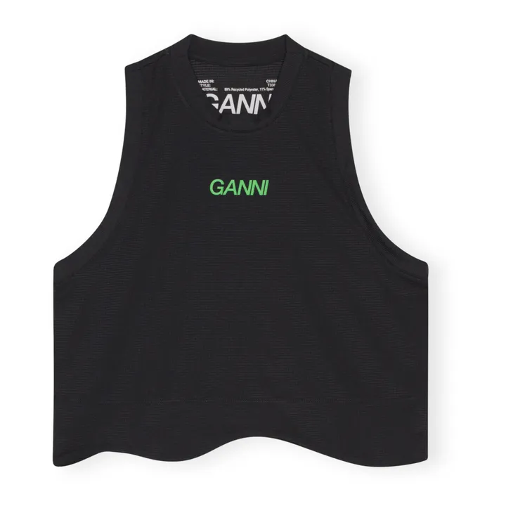 Ganni Top Active Mesh Matières Recyclées | Noir