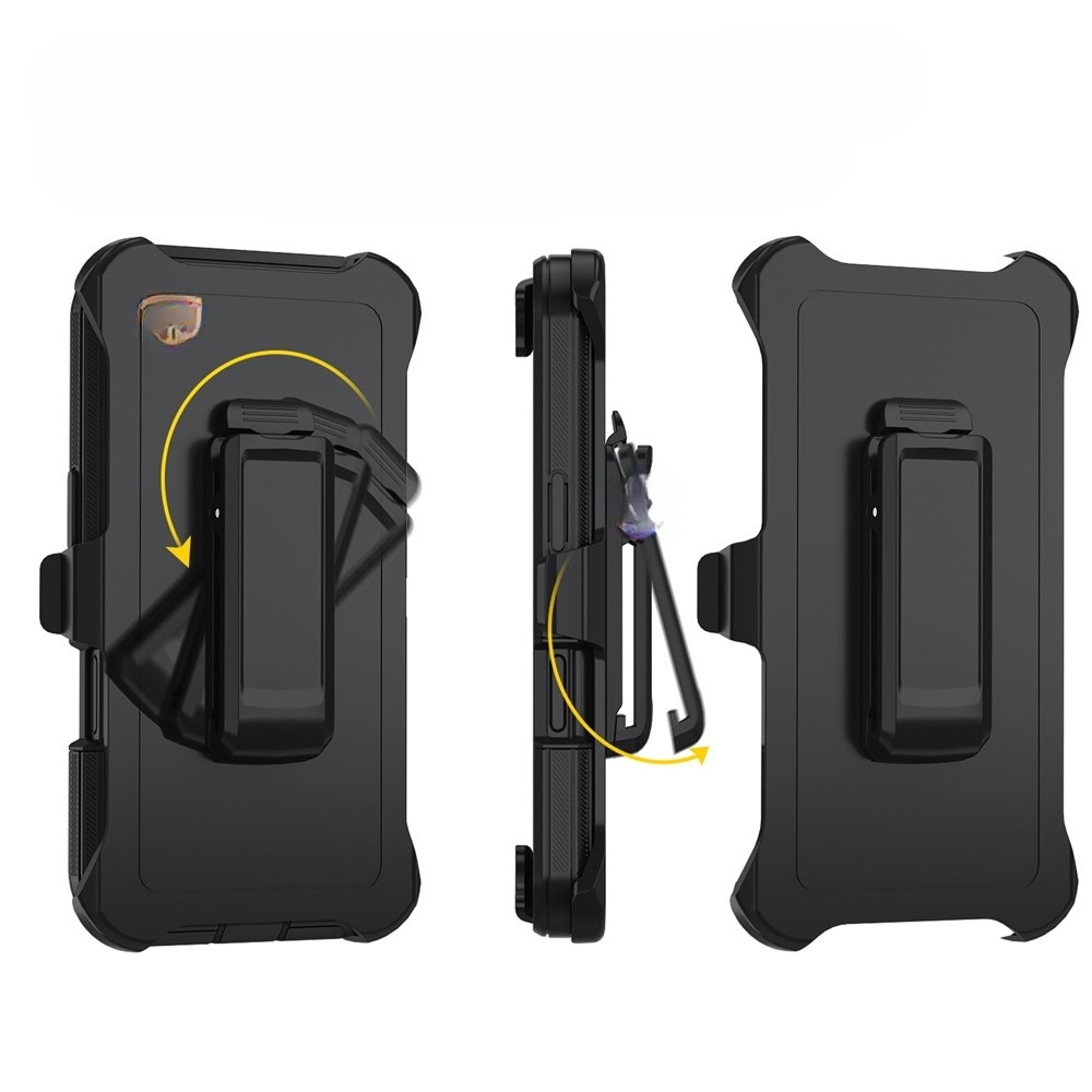 iPhone 17 Outdoor Hybrid Schutz Hülle Defender   Gürtel Clip Holster - Schwarz