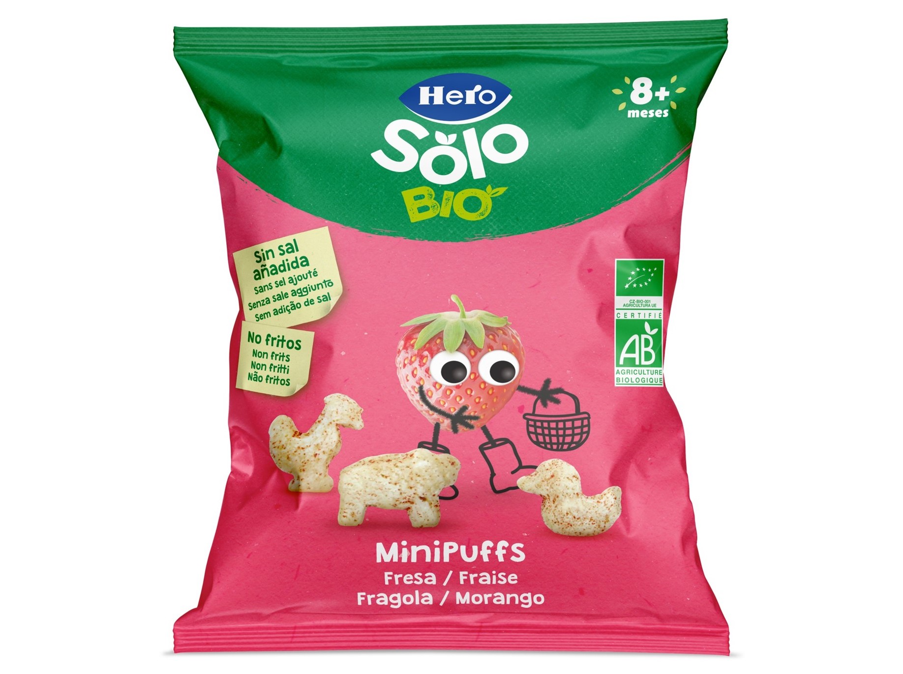 SNACK HERO SOLO BIO MORANGO MINIPUFFS 18G