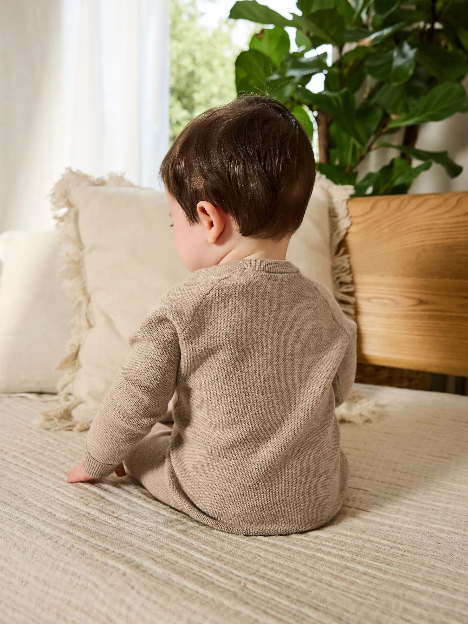 Neutraal - Babyset met gebreide trui en legging (0mnd-2jr)