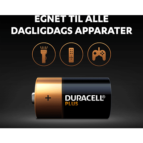 Duracell Plus C batterier 2-pak