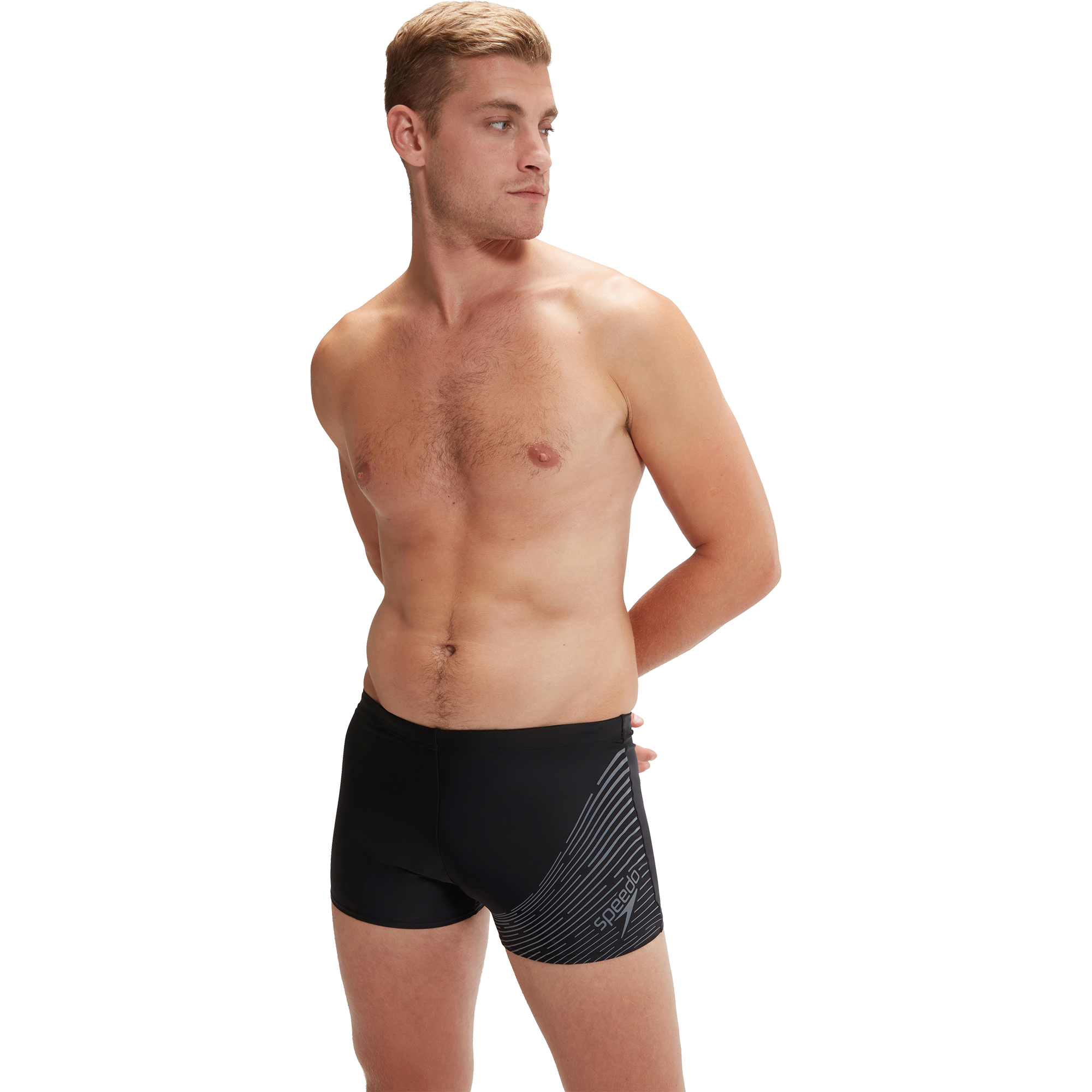 Speedo Medley Logo Aquashorts Herren schwarz