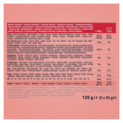 Pâtes de fruits énergétiques Bio Decathlon Nutrition Fraise/Canneberge - 5x25g