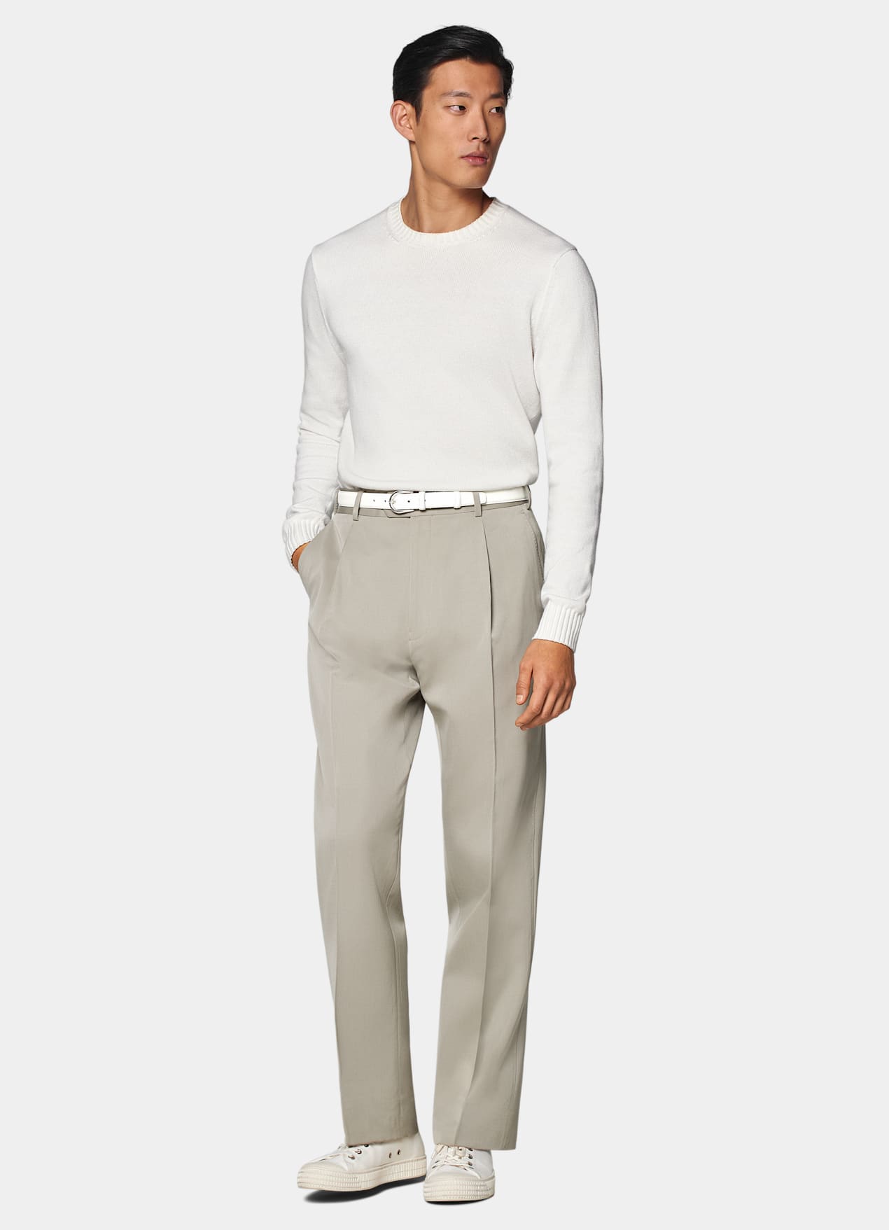 Pantalon Wide Leg Straight vert clair