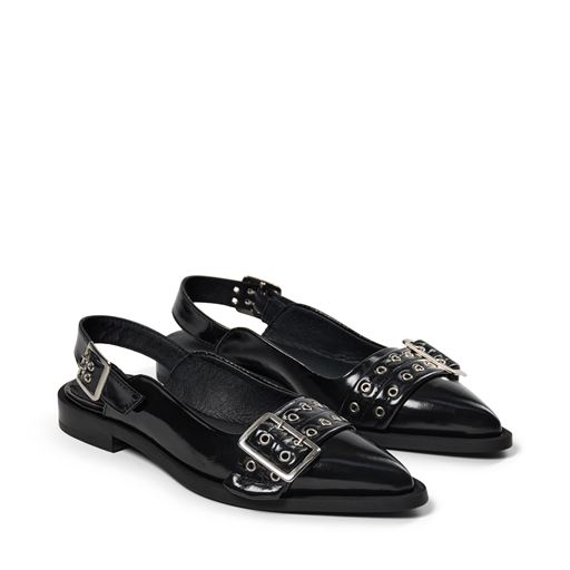 Pavement Saso Slingback Ballerinasko, Black Patent, 39