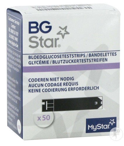 BGStar Bandelettes Glycémie 50 Pièces