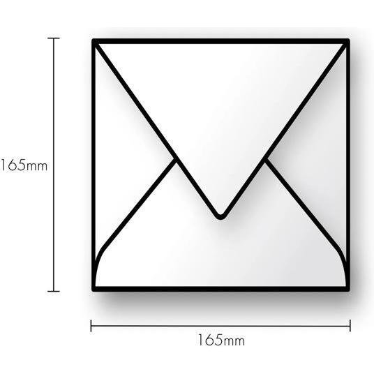 Enveloppe 165 x 165 mm Pollen Clairefontaine 120 g/m² sans fenêtre avec patte gommée - Paquet de 20