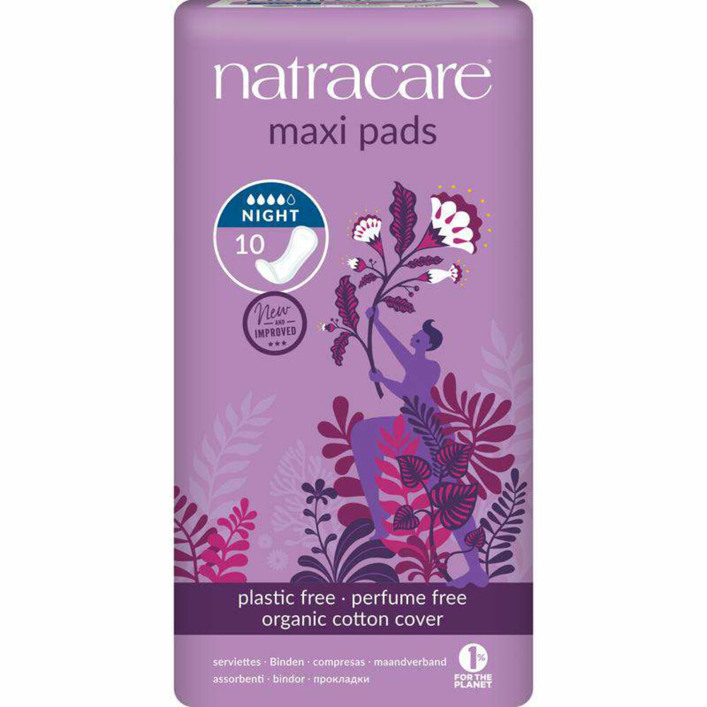 Natracare Maandverband Maxi Pads Nacht10 stuks