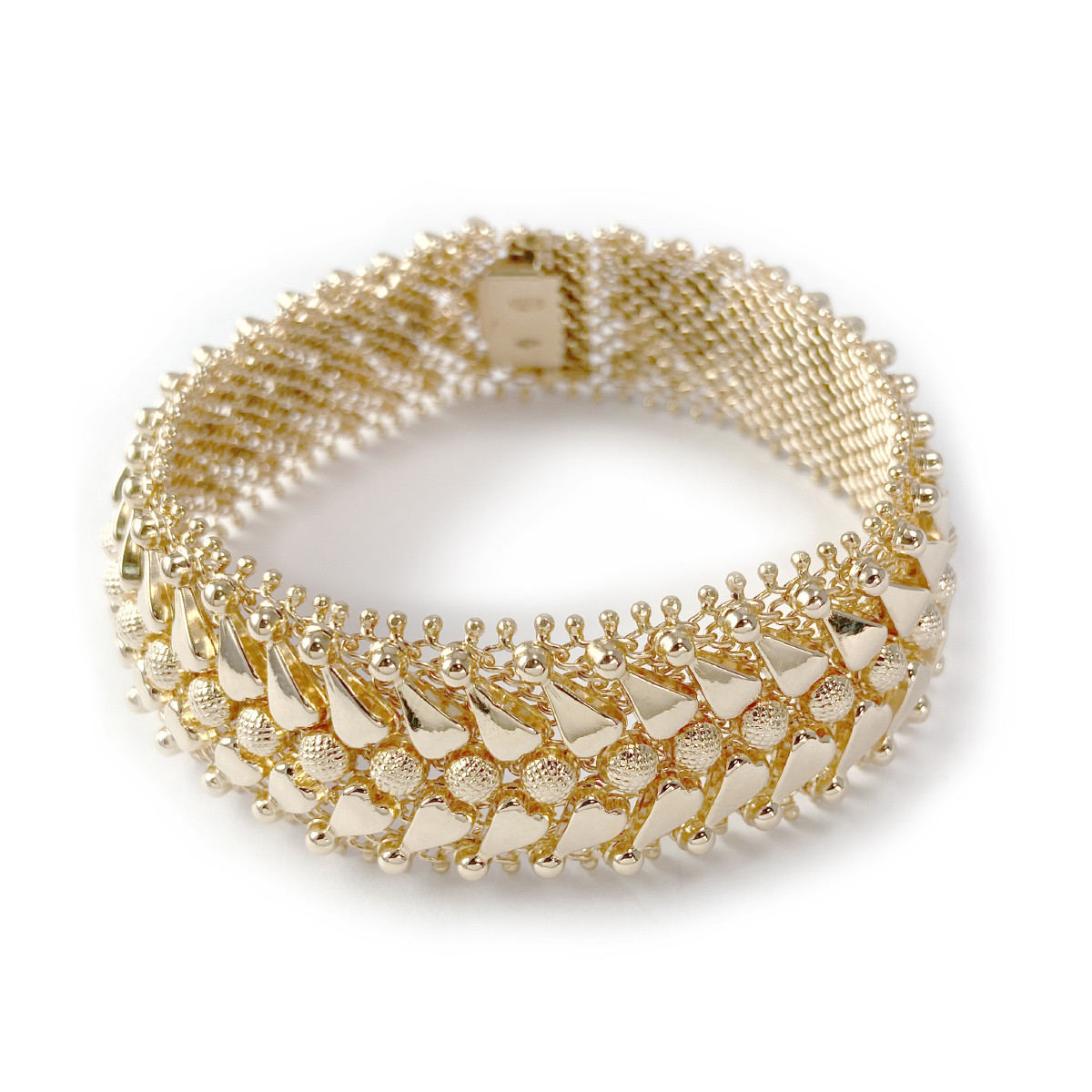 Bracelet d'occasion or 750 jaune maille fantaisie