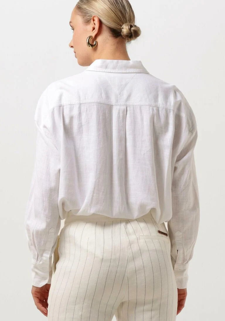TOMMY JEANS witte tommy jeans blouse tjw sp ovr linen shirt