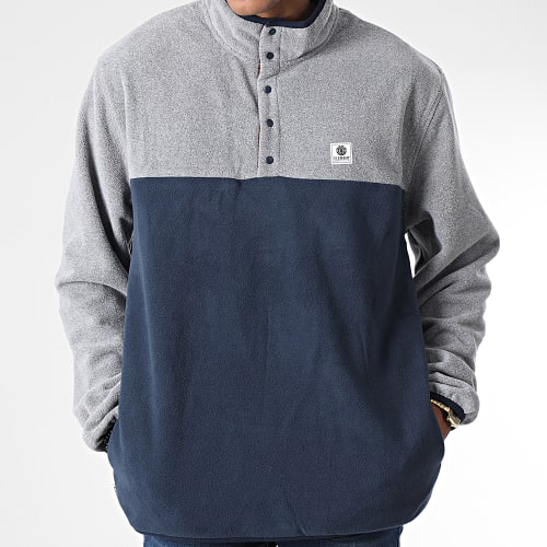Sweat Polaire F1WAB5-ELF2 Bleu Marine Gris Chiné