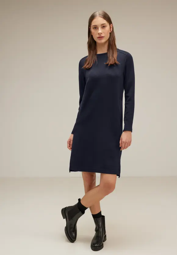 Sweatkleid mit Taschen - deep blue