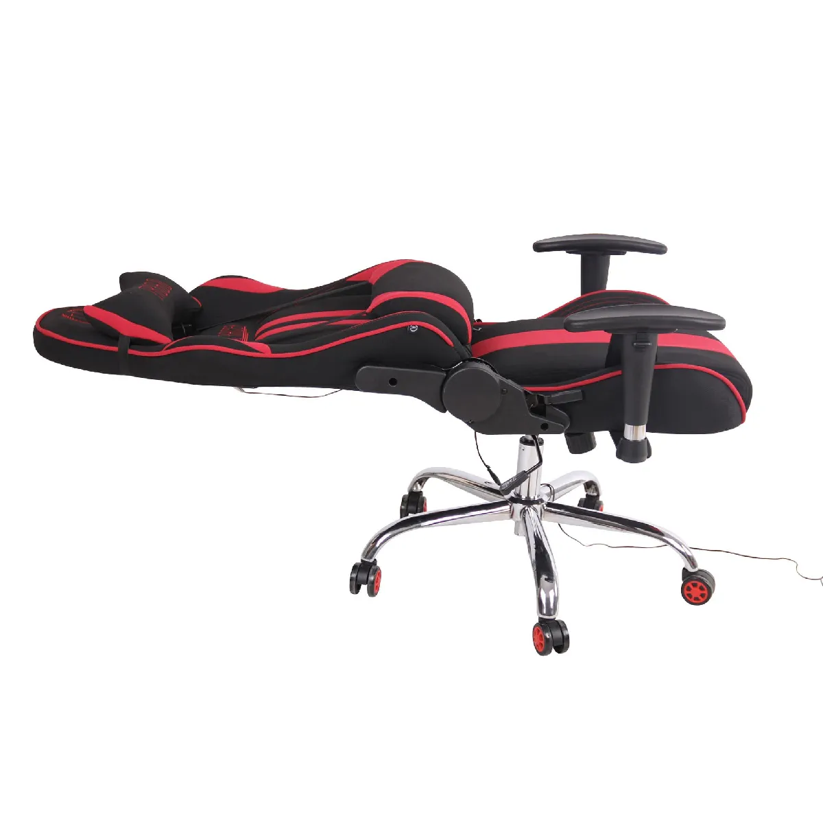 Decoshop26 Chaise gamer - Noir/Rouge