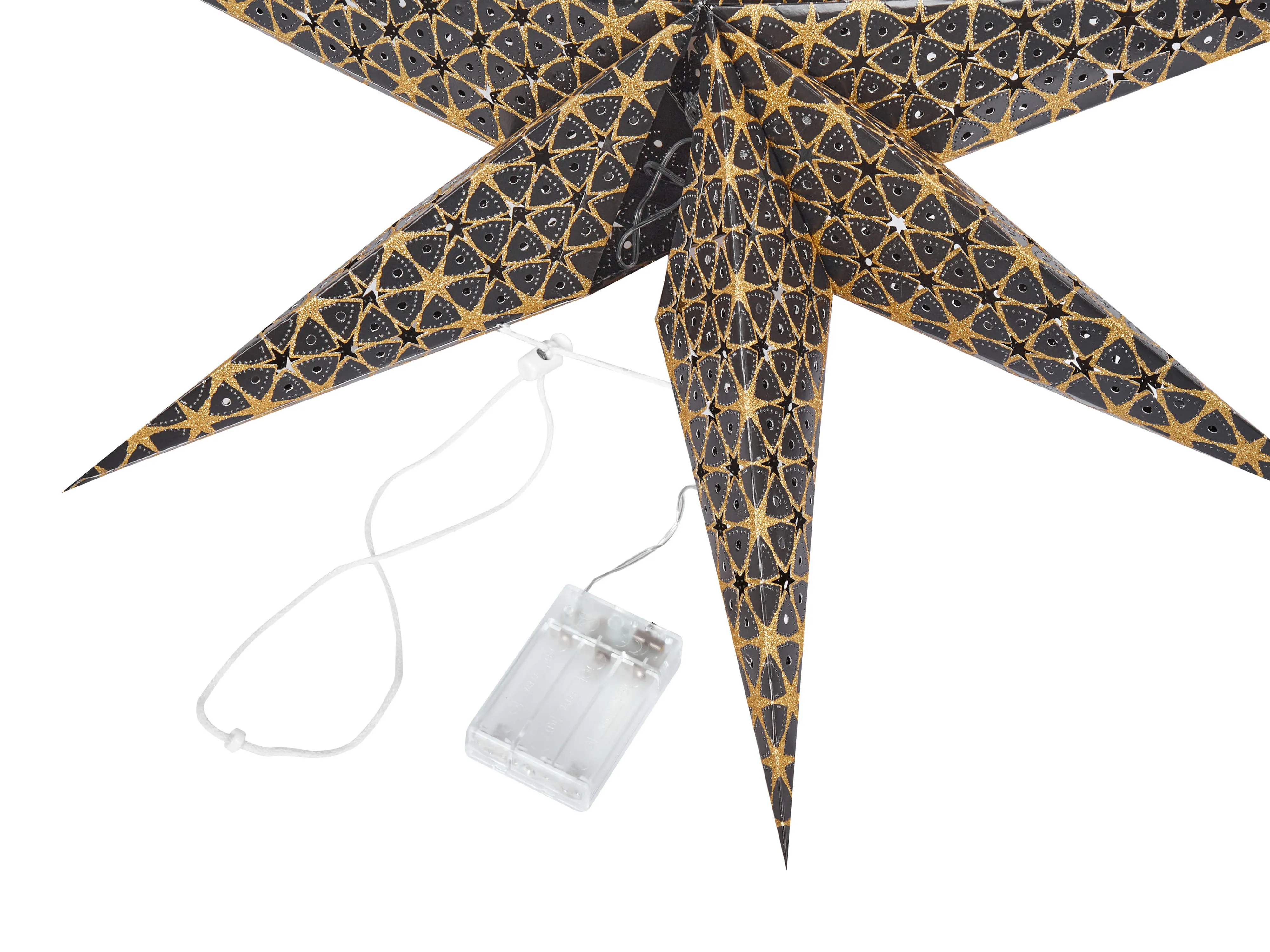 Set van 4 hangende decoraties LED TRISUL Ster 60 cm Meerkleurig