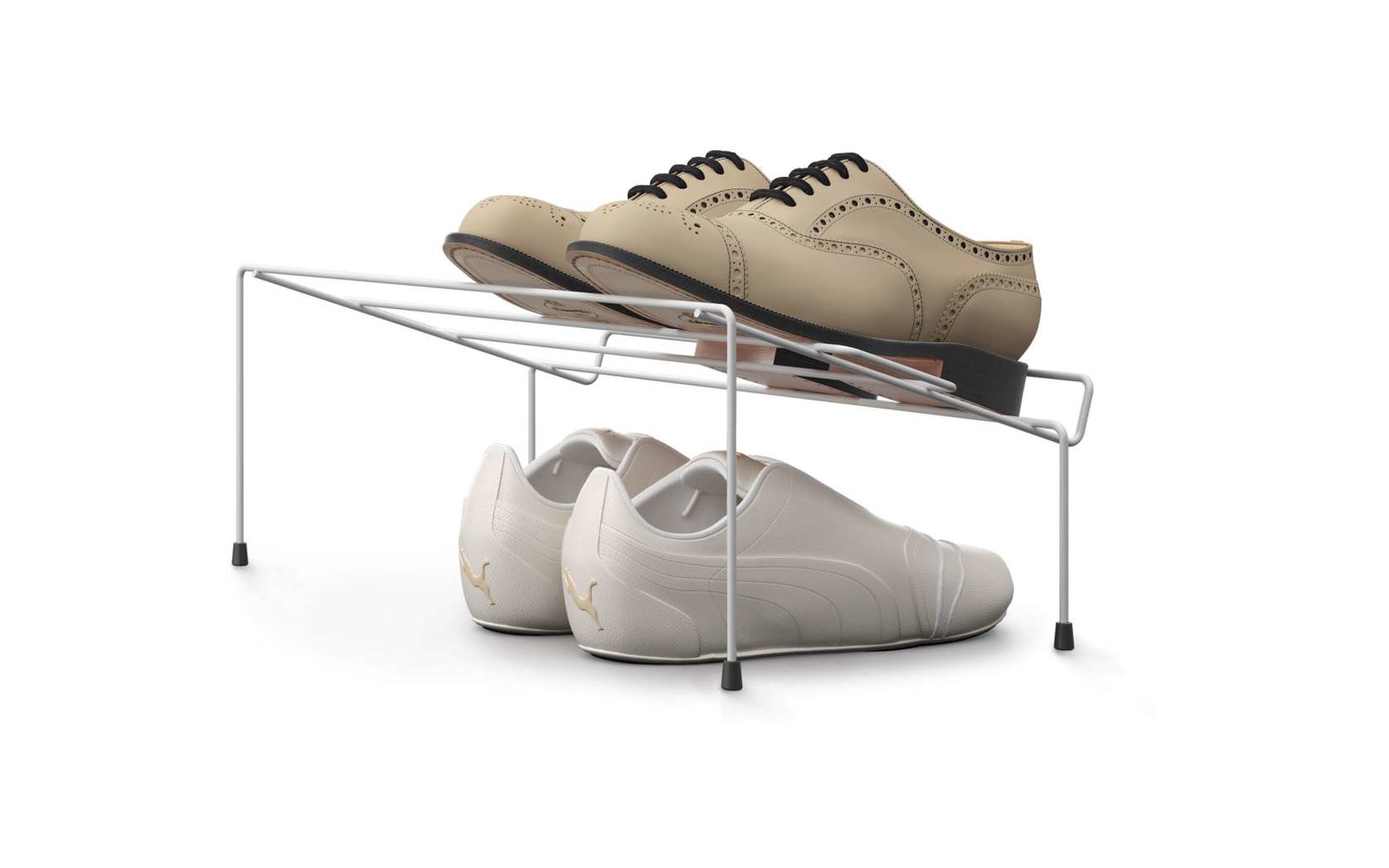 Metaltex Cipok-2 Schrankeinsatz für Schuhe 2er Set weiß