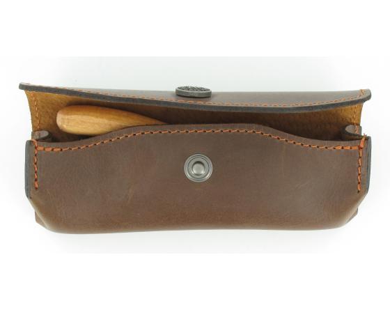 Etui Cuir Provencal 12 - 13 cm Marron Etui cuir par Capdebarthes