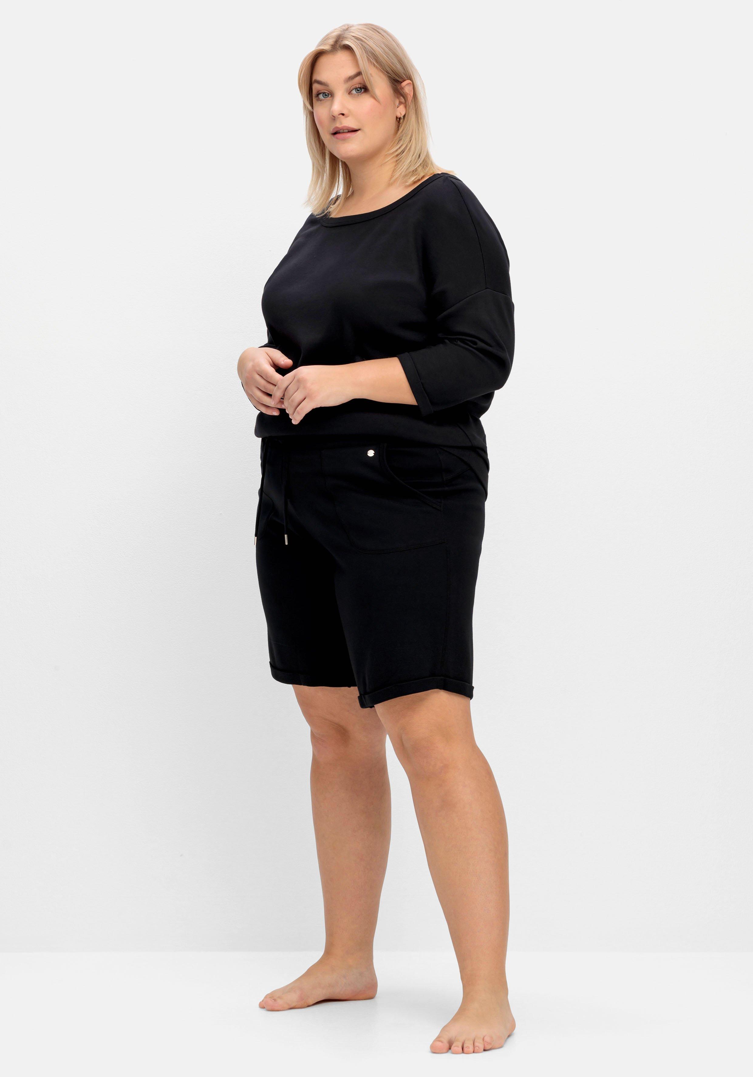 Relax-Bermudas mit elastischem Bund und Taschen