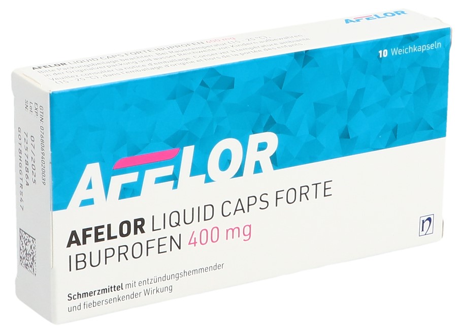 AFELOR Liquid Caps forte Weichkaps 400 mg Blist 10 Stk