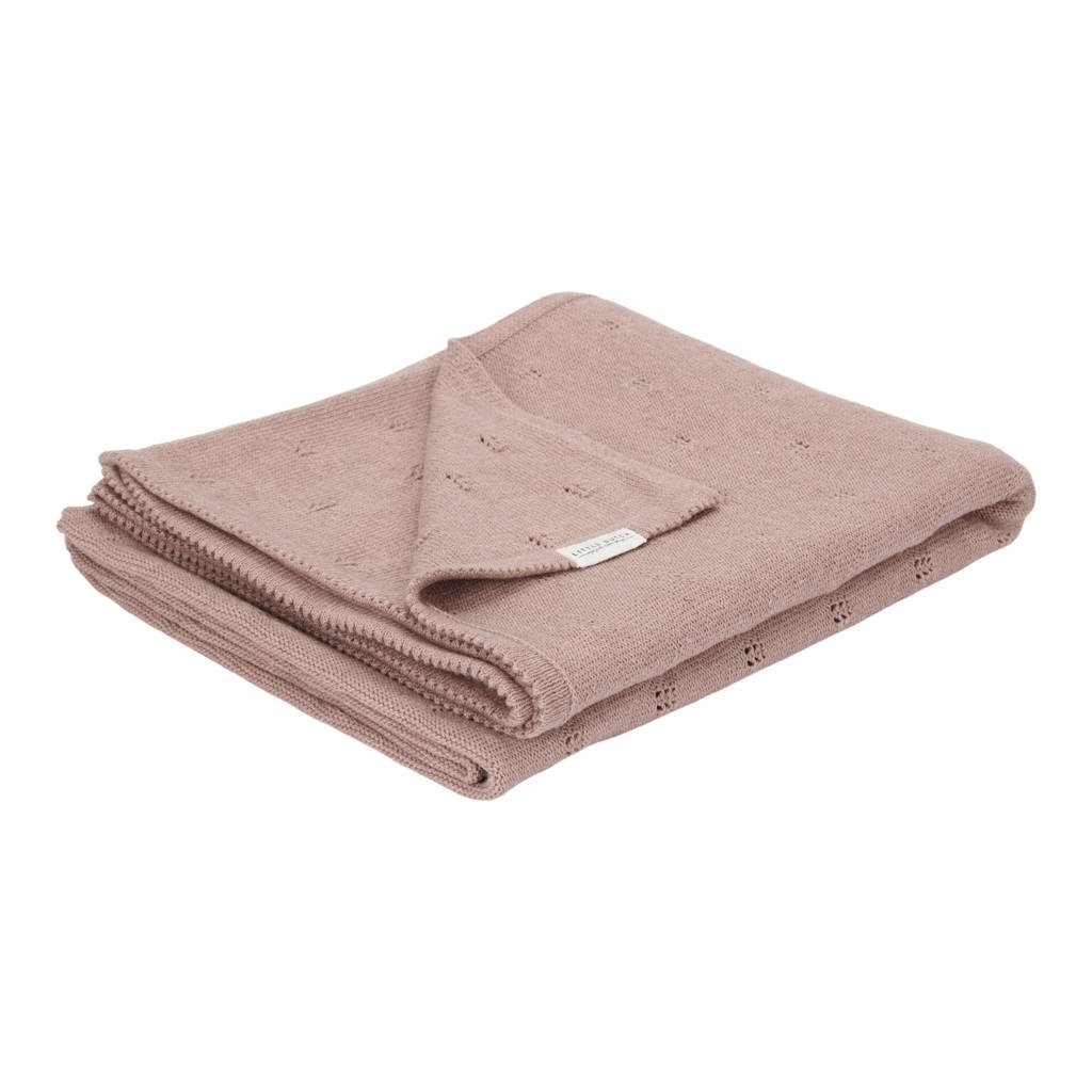 gebreide ledikantdeken Pure Pink Blush