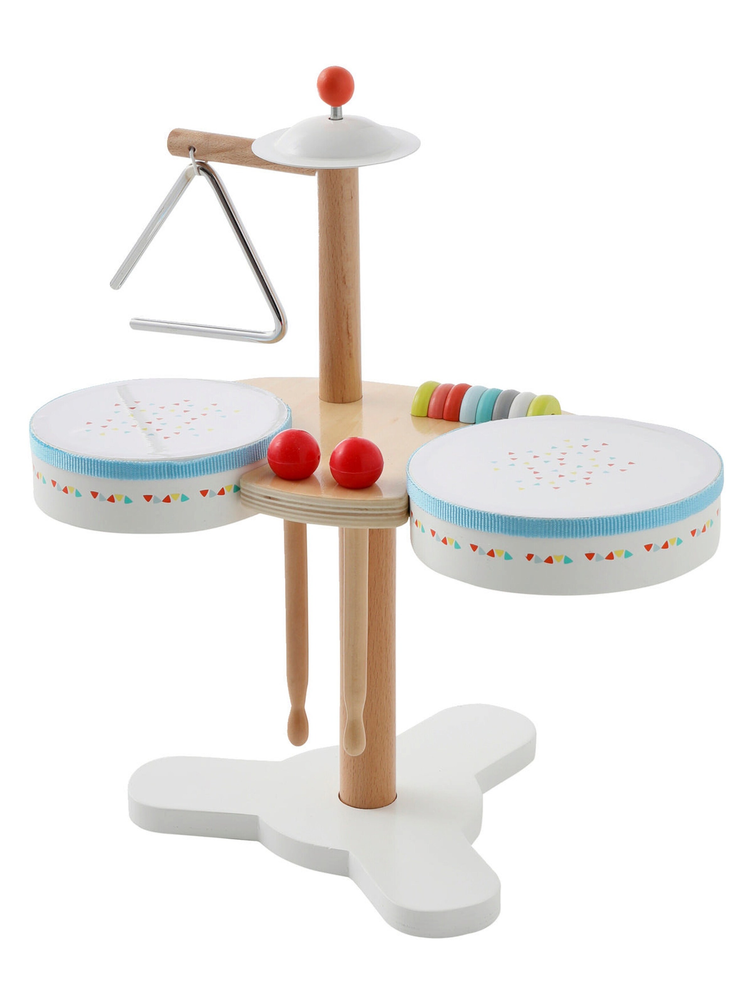Vertbaudet Kinder Schlagzeug, Holz FSC® mehrfarbig