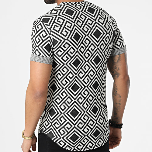 Tee Shirt Oversize UY813 Blanc Noir