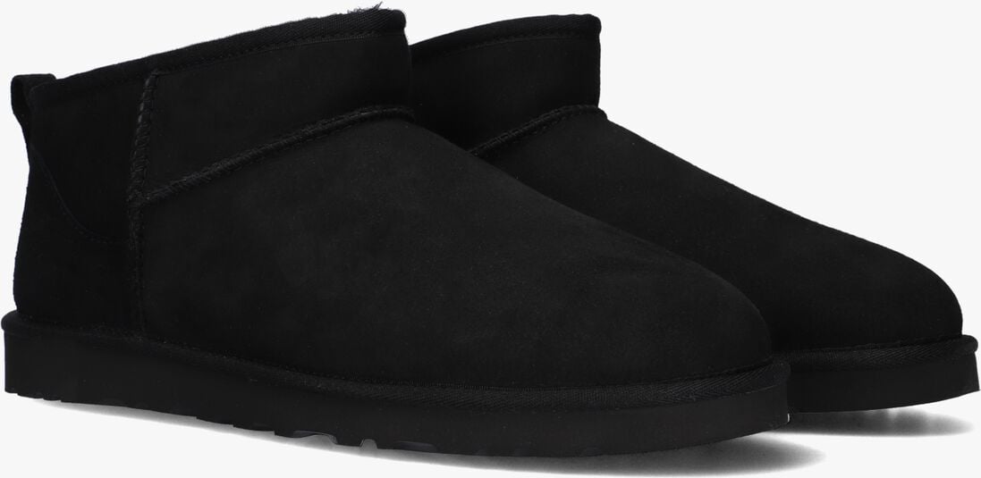 zwarte ugg vachtlaarzen m classic ultra mini