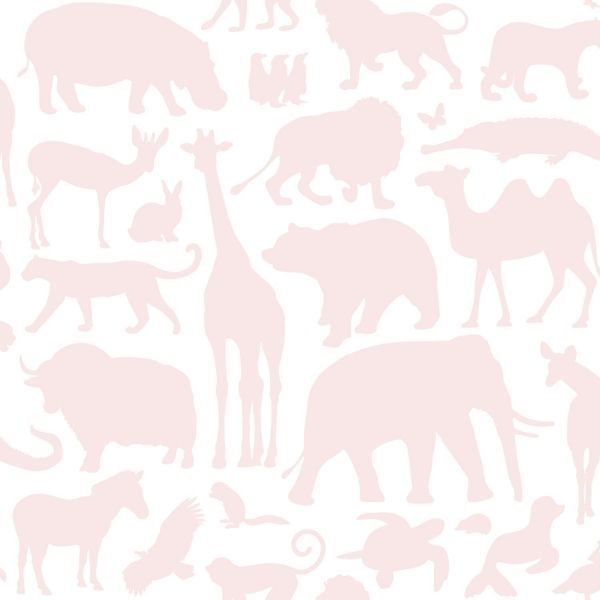 Estahome Dieren Behang - 0,53 x 10,05 m - Mintgroen