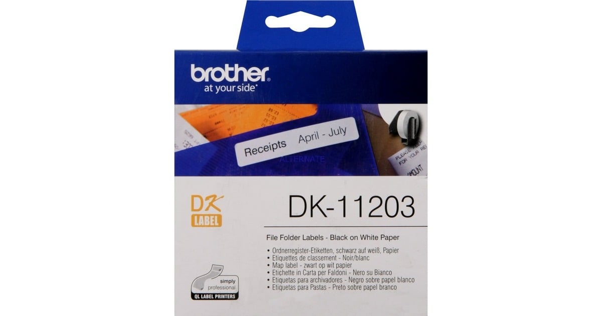 BrotherDK-11203 voorgestanst map label - papier printlint