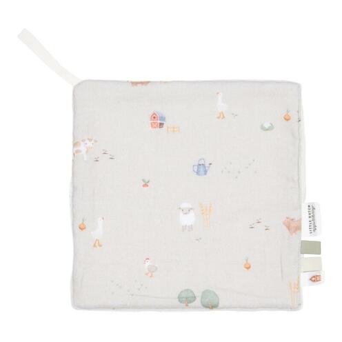 Doudou attache-tétine en gaze de coton - Little Farm - LITTLE DUTCH