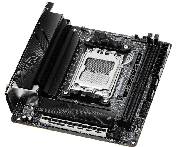 Asrock Phantom Gaming A620I Lightning WiFi AMD A620 Socket AM5 mini ITX