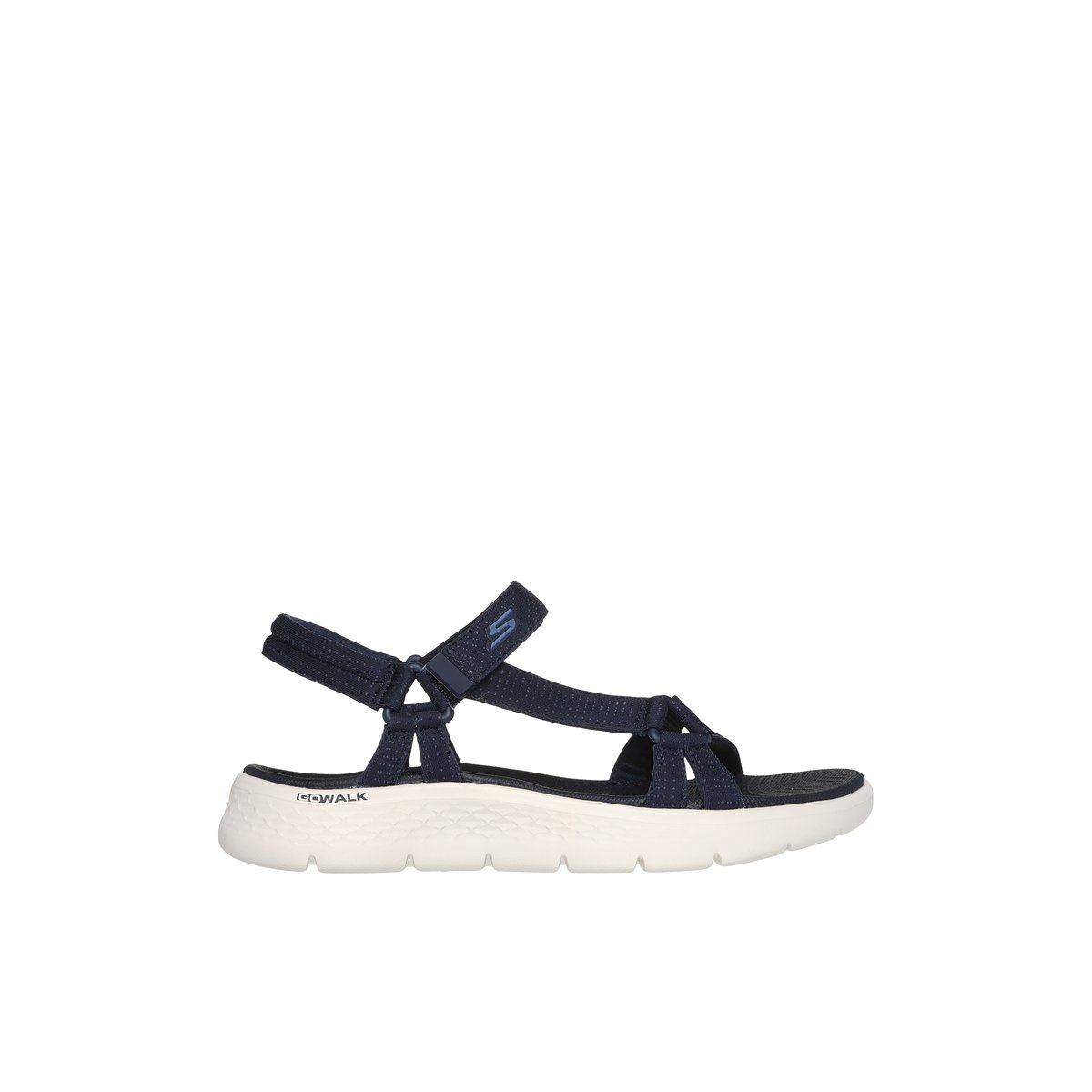 2X les points-Gowalk_flex-Sandales à lanières - Talon plat - Marine