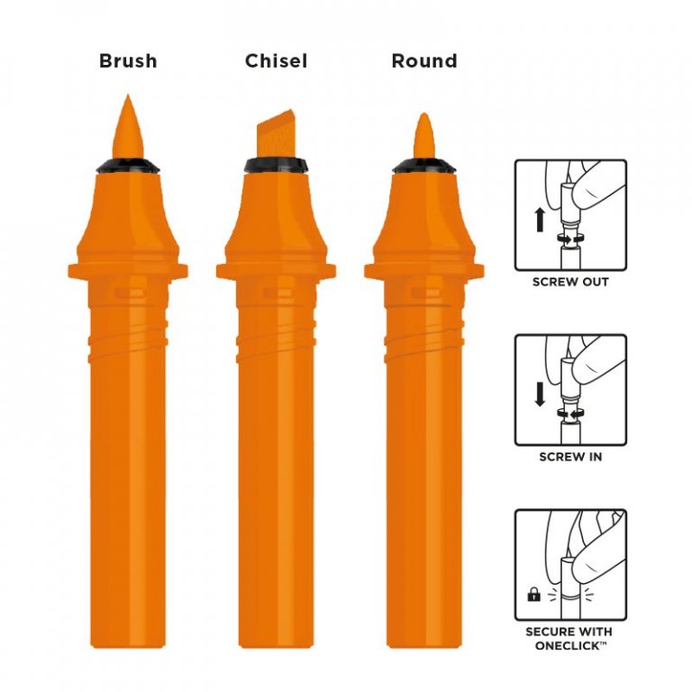 Molotow Ersatzpatrone für Sketcher, Round