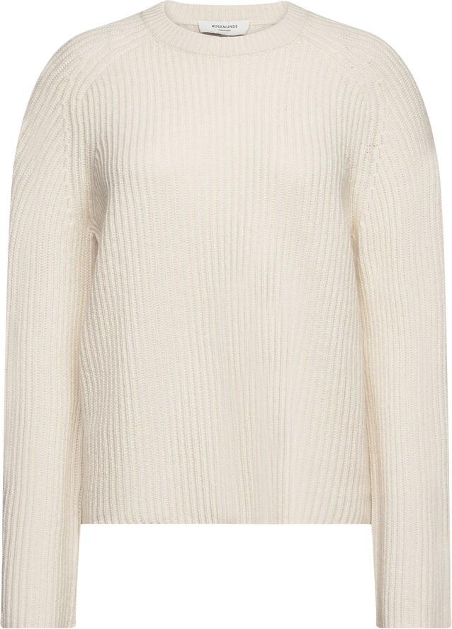 Rosemunde Fisherman rib pullover Hvid