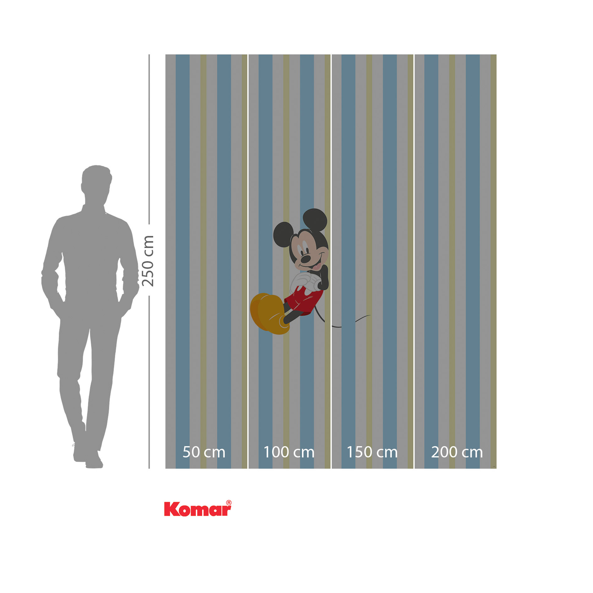 Vlies-Fototapete MICKEY RELAX - bunt - 200x250 cm