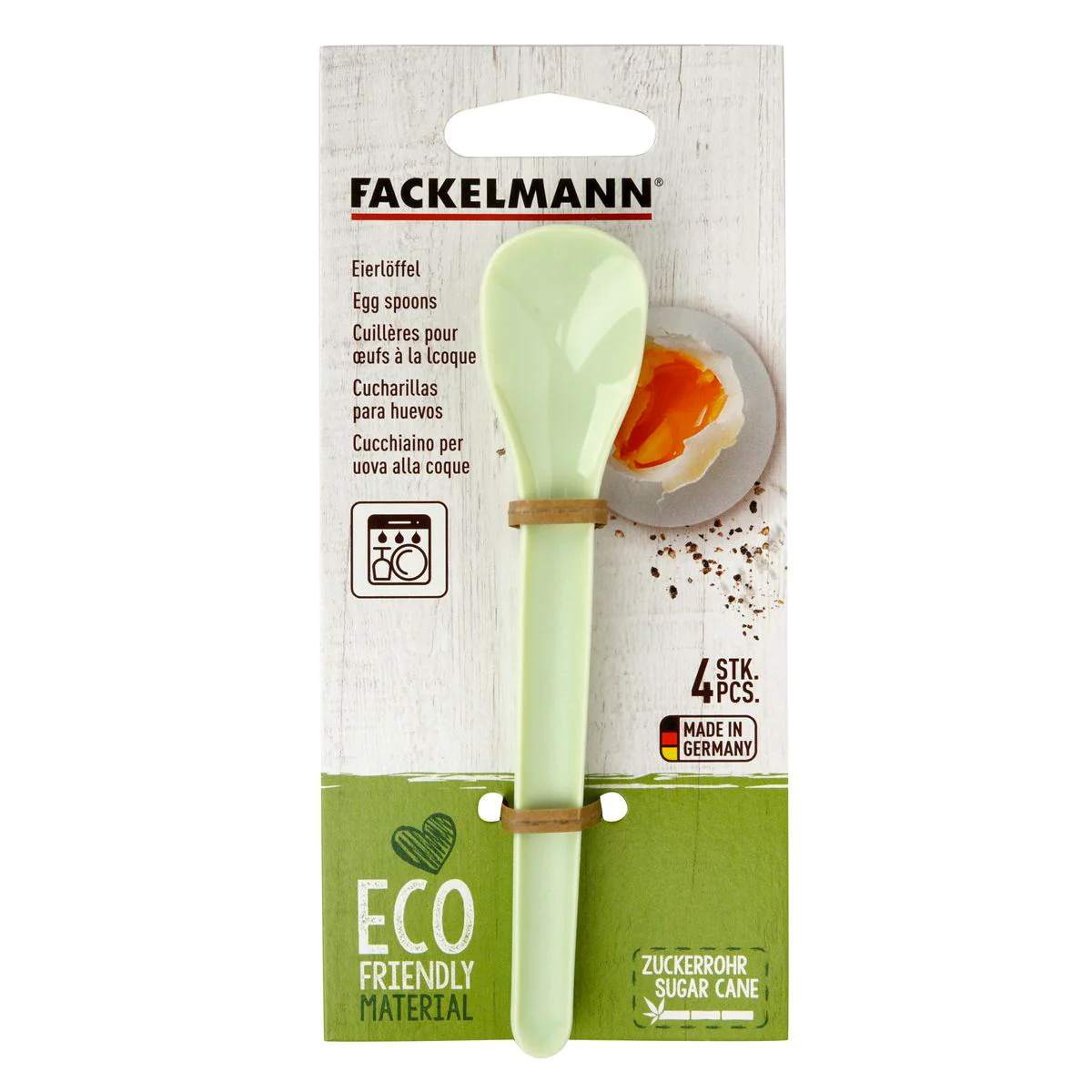 Lot de 4 cuillères à œuf Eco Friendly Fackelmann