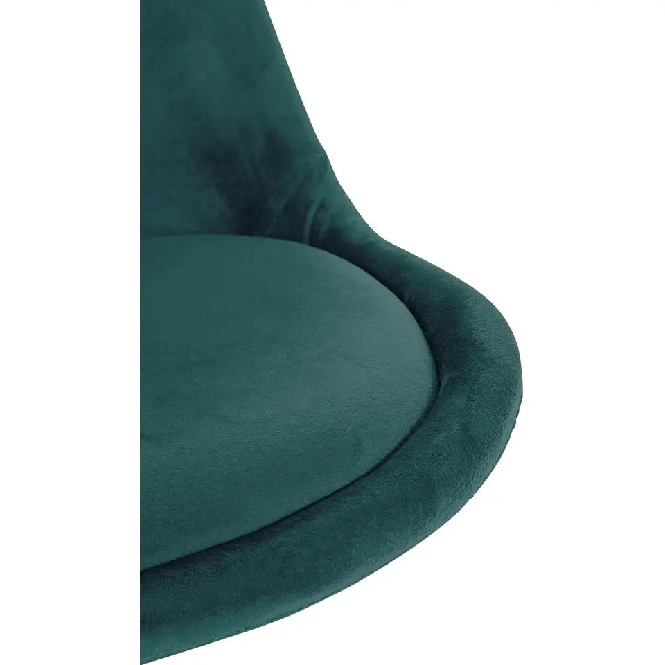CLP Eetkamerstoel Sofia natura (ronde) Frame - Fluweel - groen