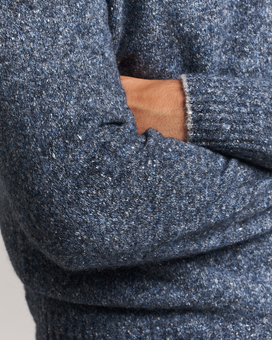 Brunello Cucinelli Alpaca Blend Sweater Dark Blue Melange