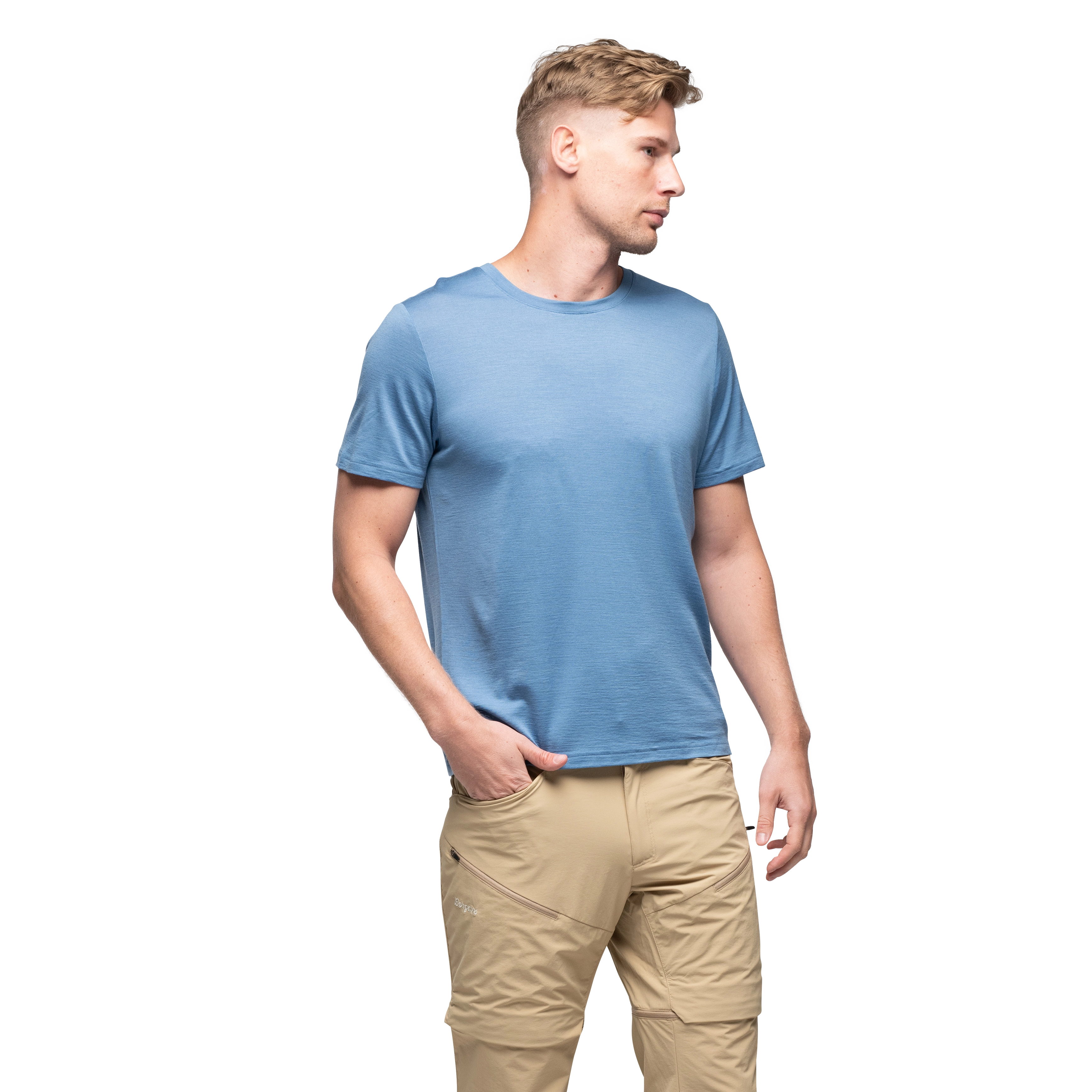 Whenever Merino Tee Men Blue Moon