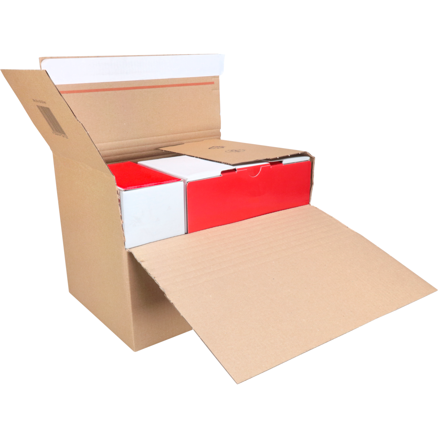 SendProof® Postpakketdoos, A4, golfkarton, 304x216x220mm, hoogte verstelbaar, zelfklevende strip, bruin