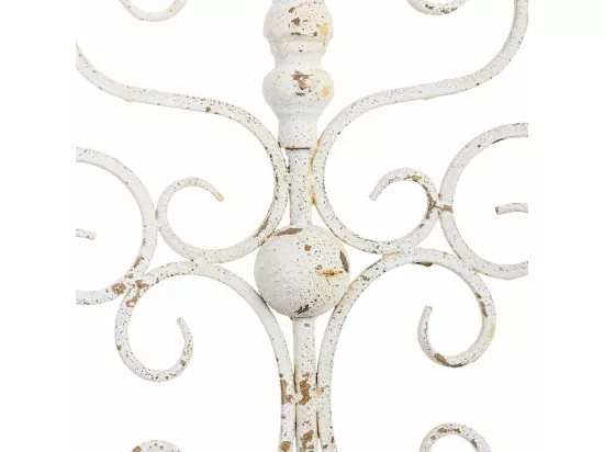 Candélabre en métal pour 5 bougies, finition vieillie, 42x16x49,5h cm