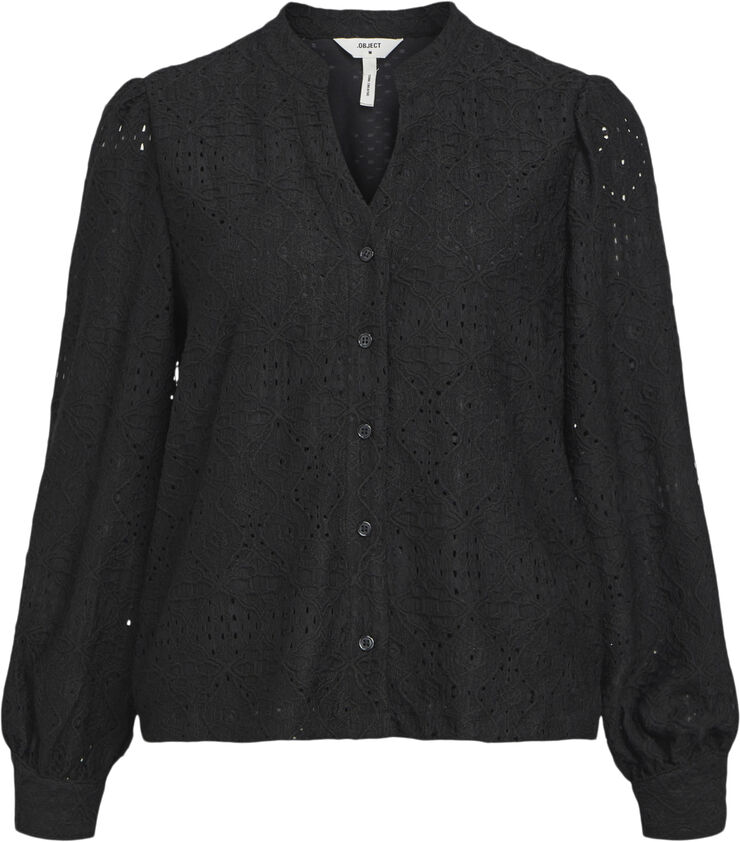 Object OBJFEODORA MARIKA L/S SHIRT NOOS Black