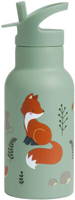 A Little Lovely Company Vannflaske Skogsvenner 350 ml, Grønn