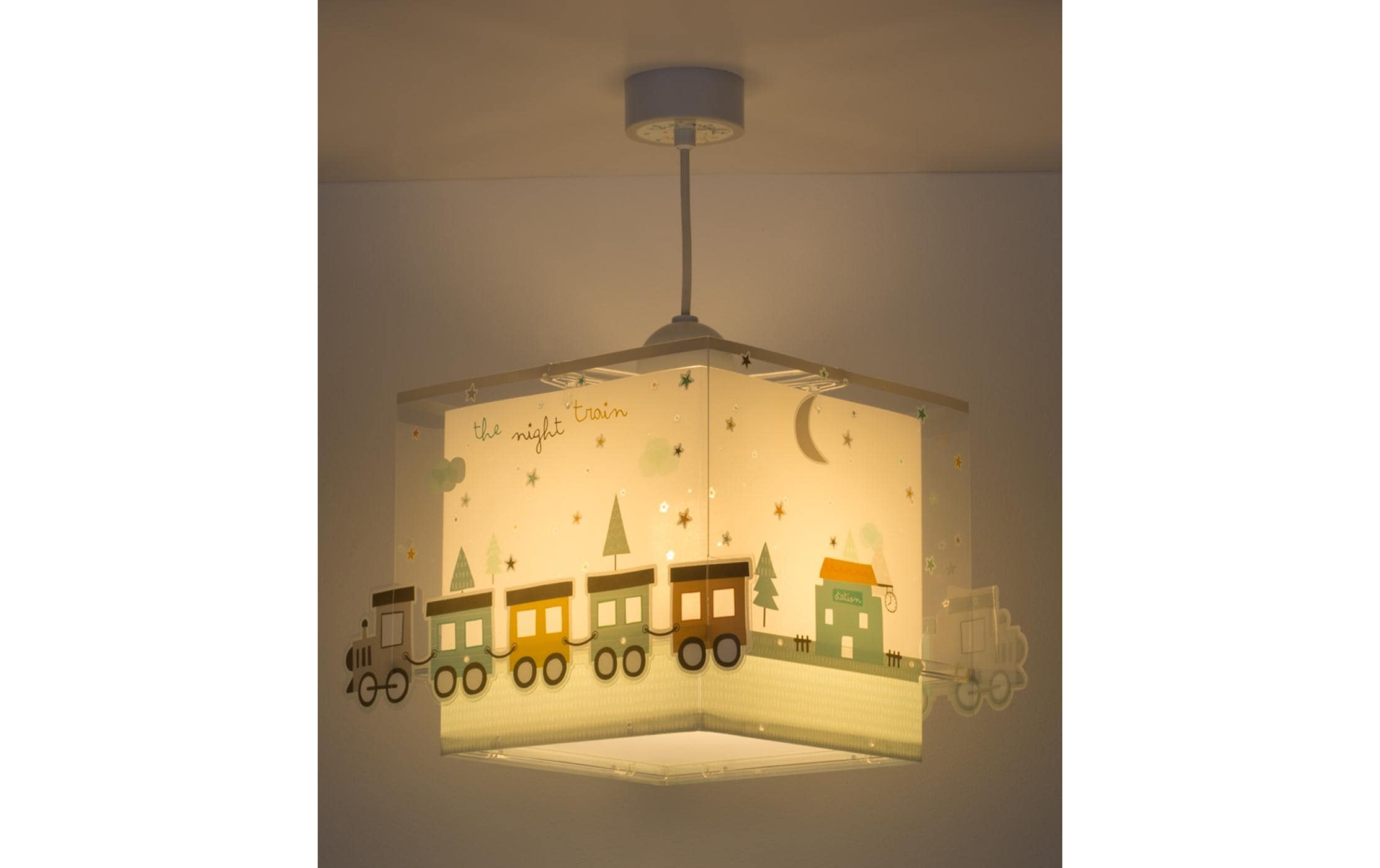 Hängelampe The Night TrainPendelleuchte mit Doppelschirm für Kinderzimmer