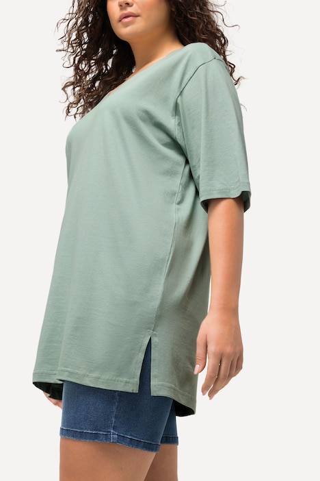 T-Shirt, V-Ausschnitt, Relaxed, Halbarm